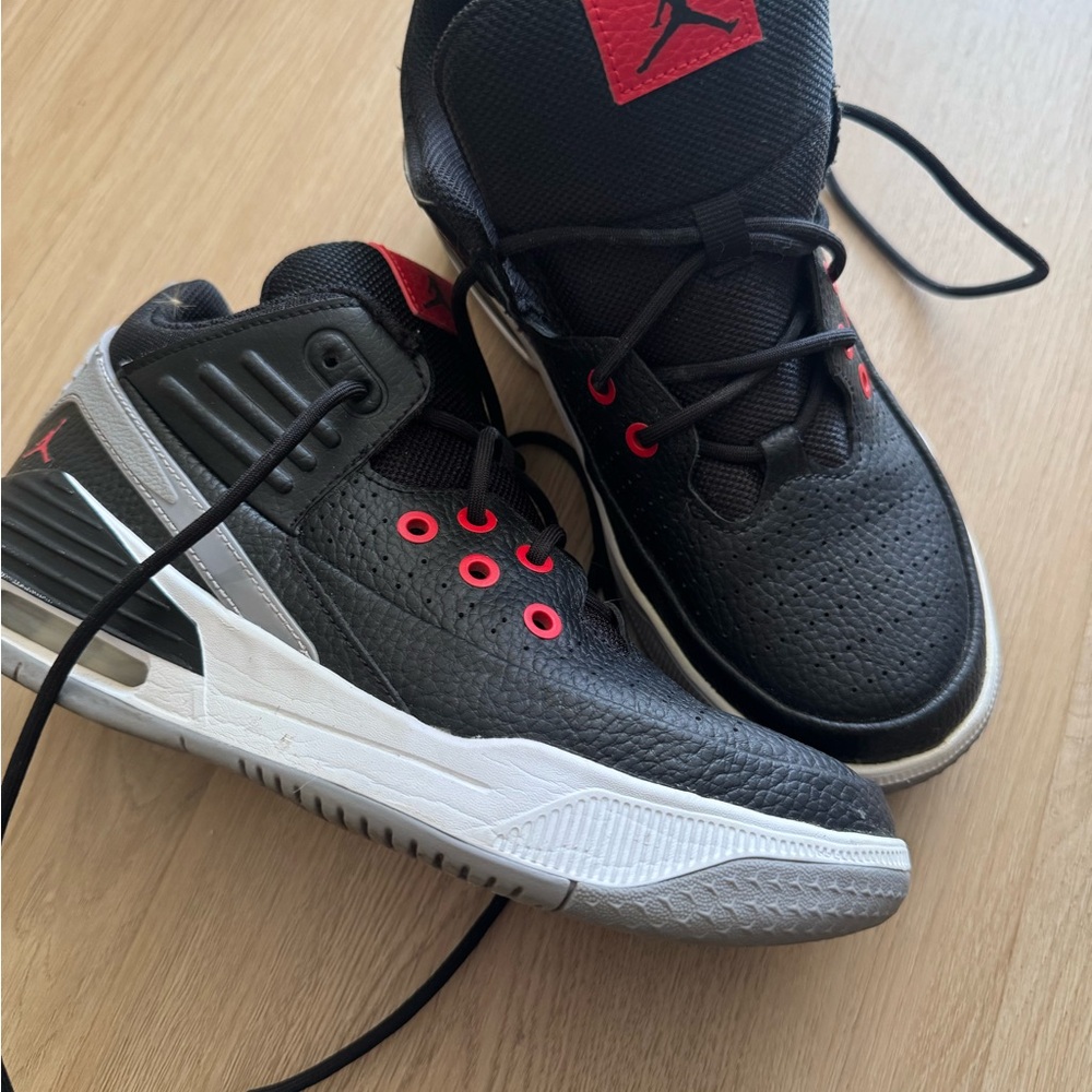 Nike Air Jordan Black and Red Basketball Shoes